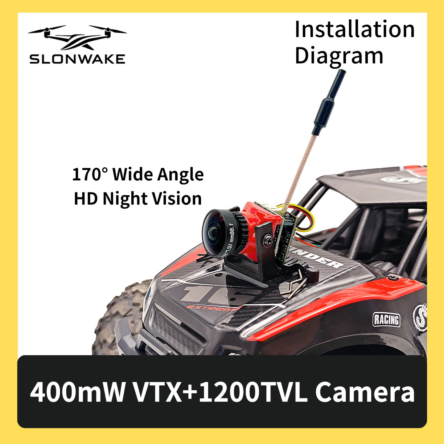 SLONWAKE 5.8G 48CH FPV 400mw V - Fpv Drone Transmitter ulasan dan harga