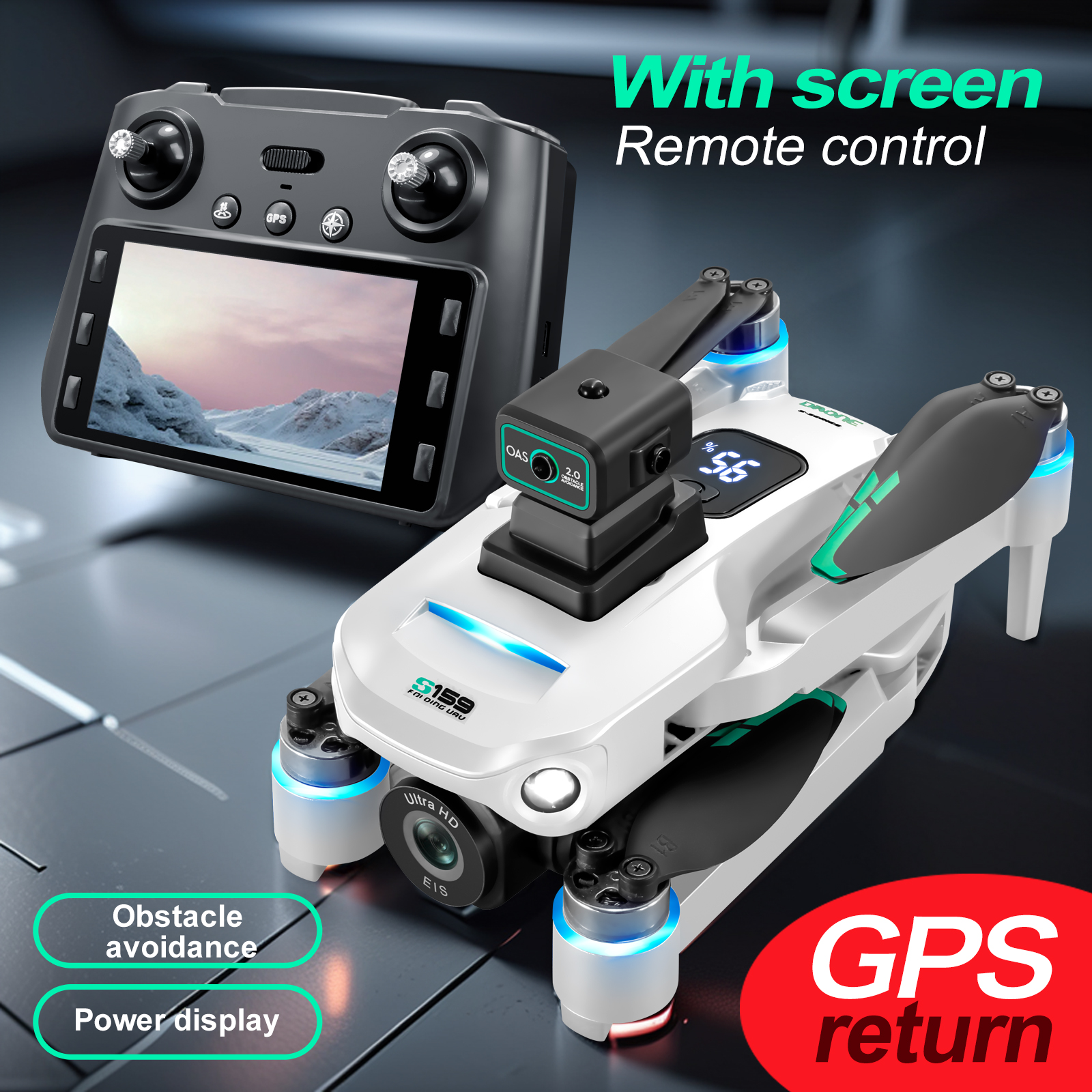 S159 GPS Drone 4K Profesional  - Fpv Drone Charger ulasan dan harga